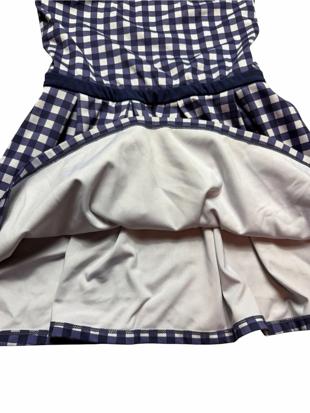Tommy Bahama Girls Medium Navy and White Gingham Dress Plaid Activewear